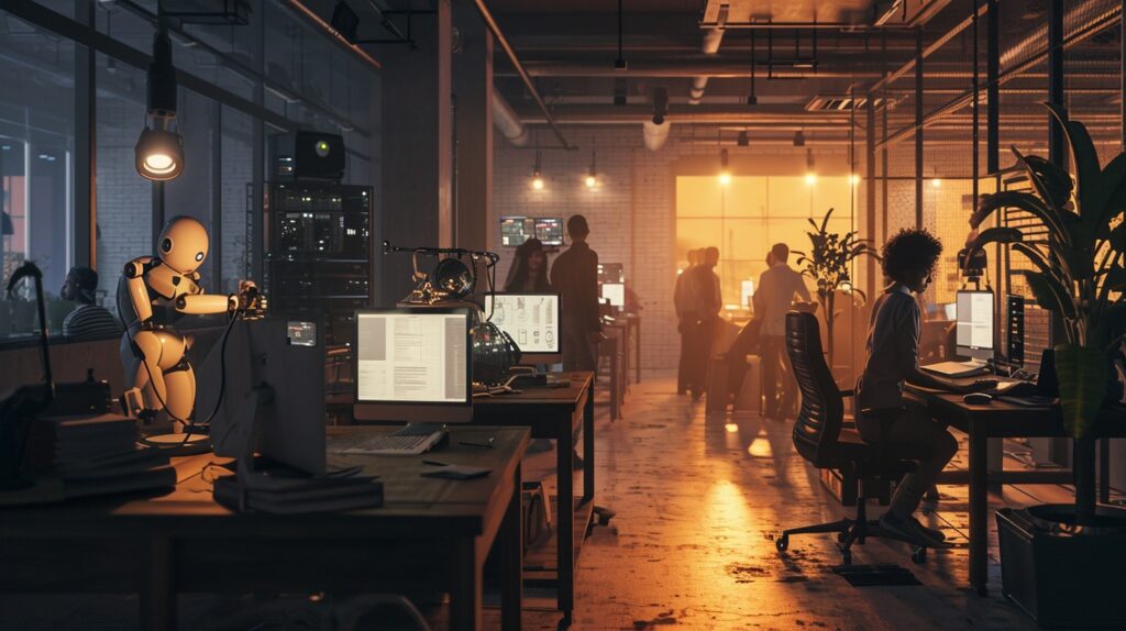 heyrobot_a_busy_online_business_office_with_happy_people_being__f873260a-01f0-46bf-9044-b637abb7bb28